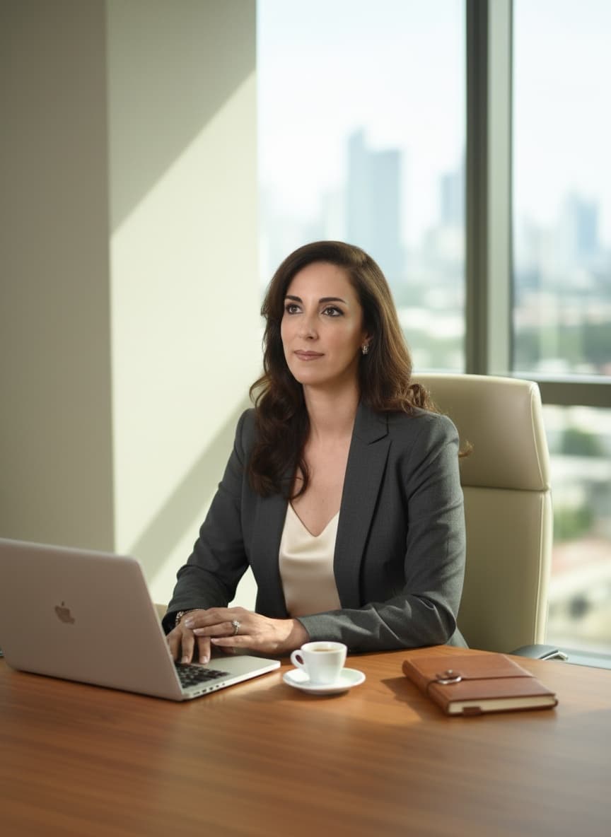 Silvana Gómez Chaljub trabajando